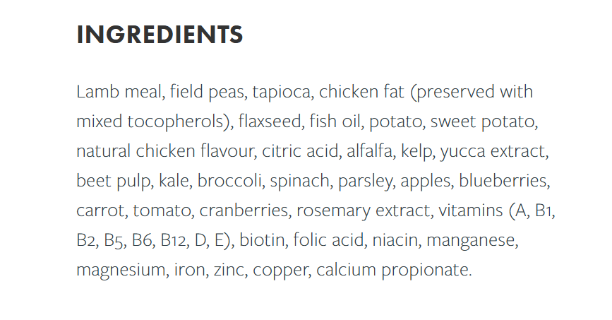 Lamb Grain Free Adult Dry Food