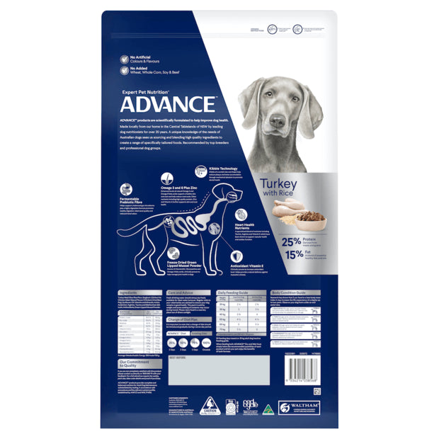 Turkey & Rice Dry Dog Food – Large Breed Adult