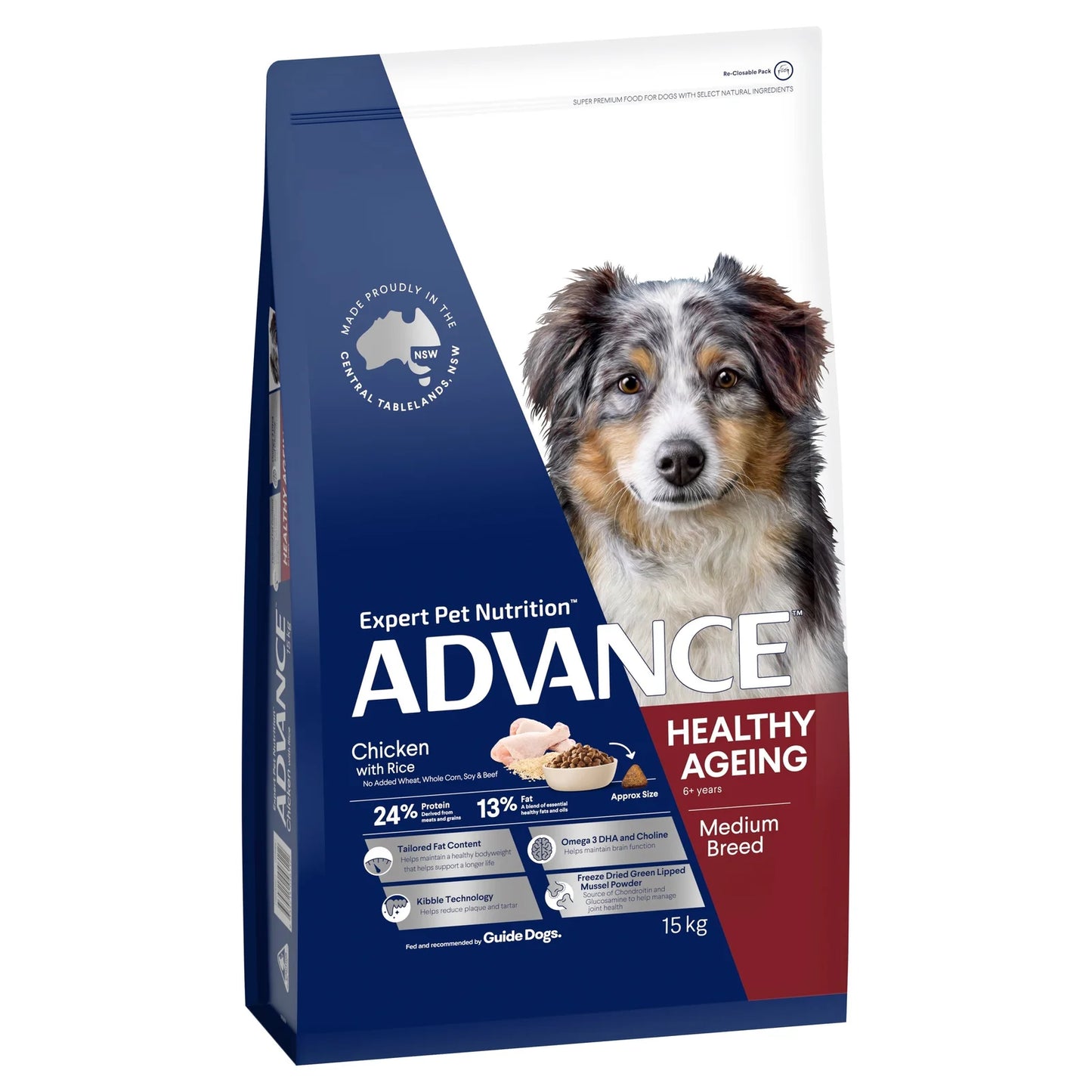 Healthy Ageing Medium Adult Dry Food Chicken With Rice