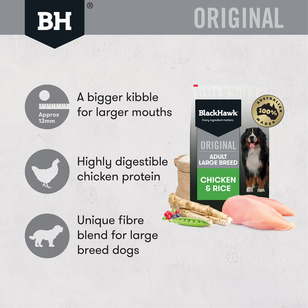 Chicken & Rice Dry Dog Food – Large Breed Adult