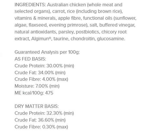 SPD Chicken and Brown Rice Air Dried Food