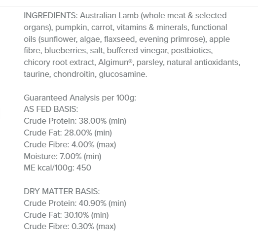 SPD Lamb, Apple and Blueberry Puppy Air Dried Food