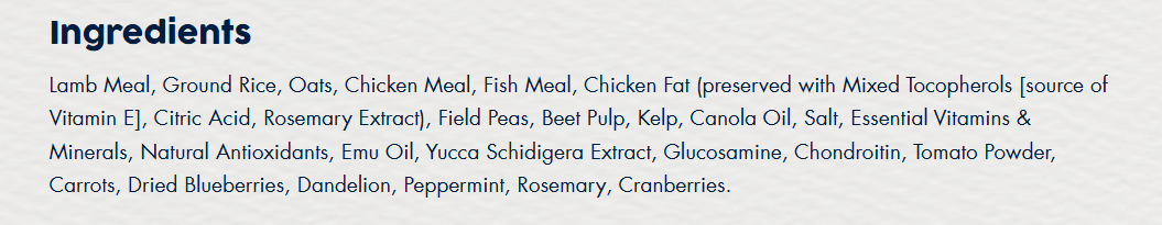 Lamb and Brown Rice Adult Dry Food